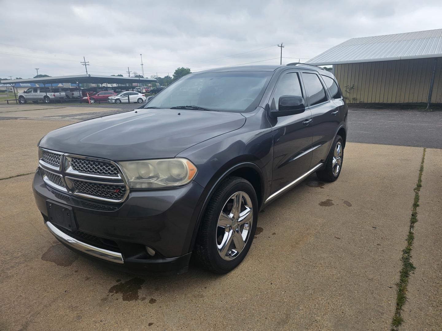 2013 GRAY Dodge Durango SXT RWD (1C4RDHAG2DC) with an 3.6L V6 DOHC 24V engine, 5-Speed Automatic transmission, located at 533 S Seven Points BLVD, Seven Points, TX, 75143, (430) 255-4030, 32.313999, -96.209351 - Photo#0